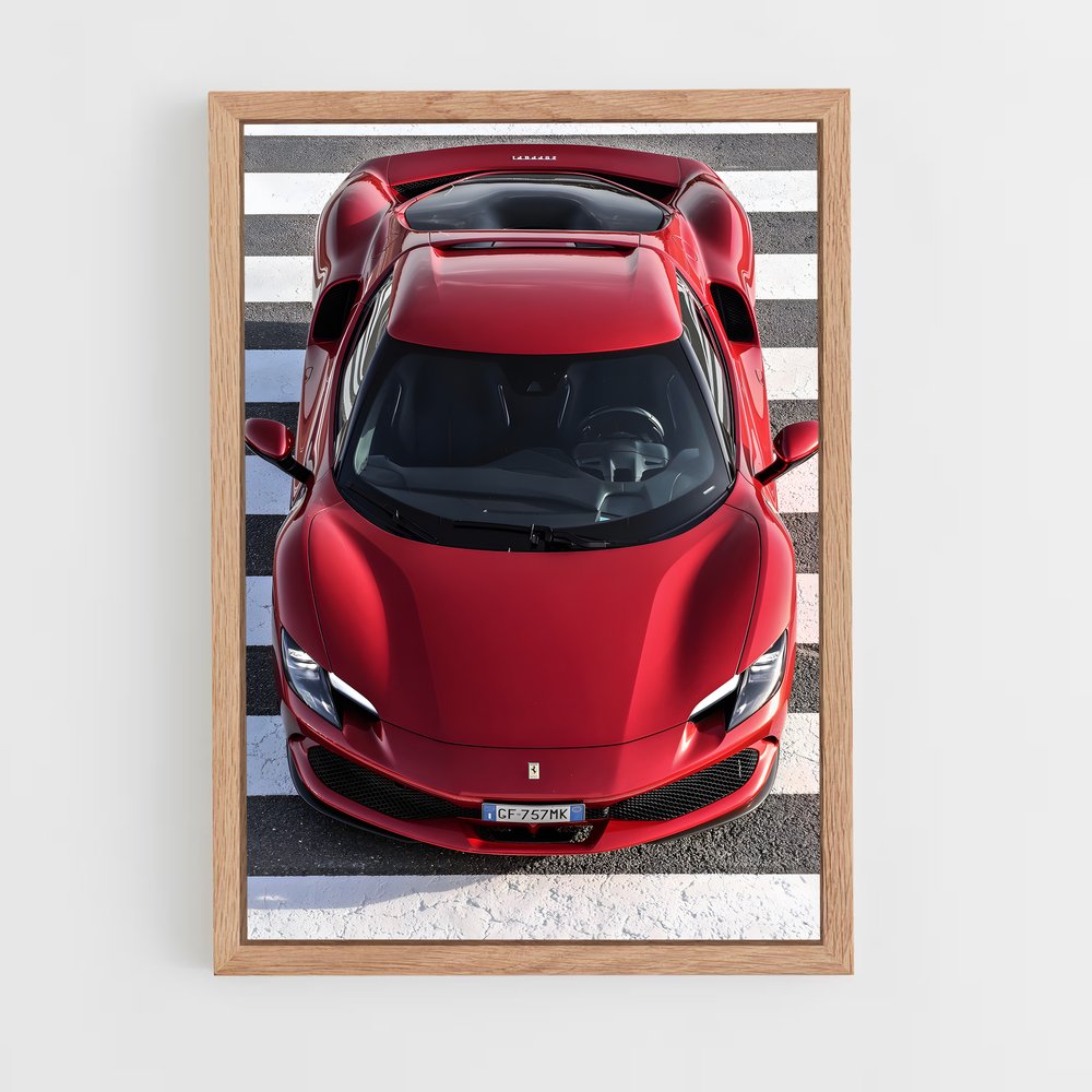 Poster gtb de Rouge – affiche Ferrari (vue 4)